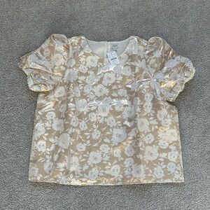 J. Crew Women’s Jacquard Puff Sleeve Top